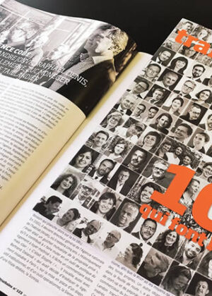 Couverture et article dans la revue