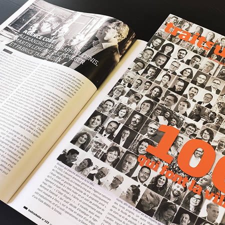 Couverture et article dans la revue