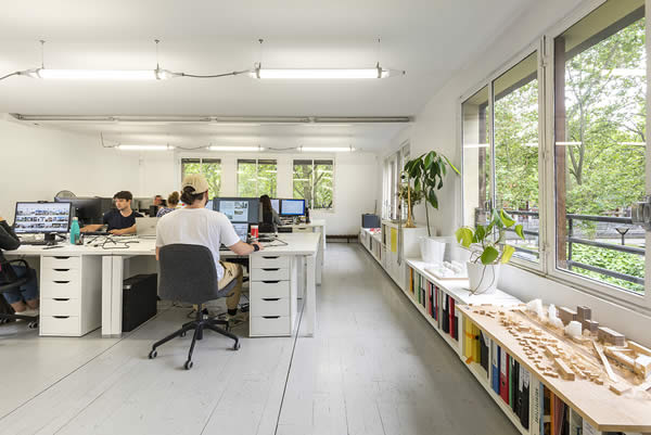 In the offices of CoBe in Paris