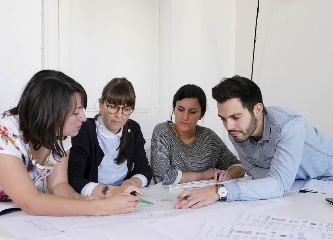 les architectes de CoBe Bordeaux au travail